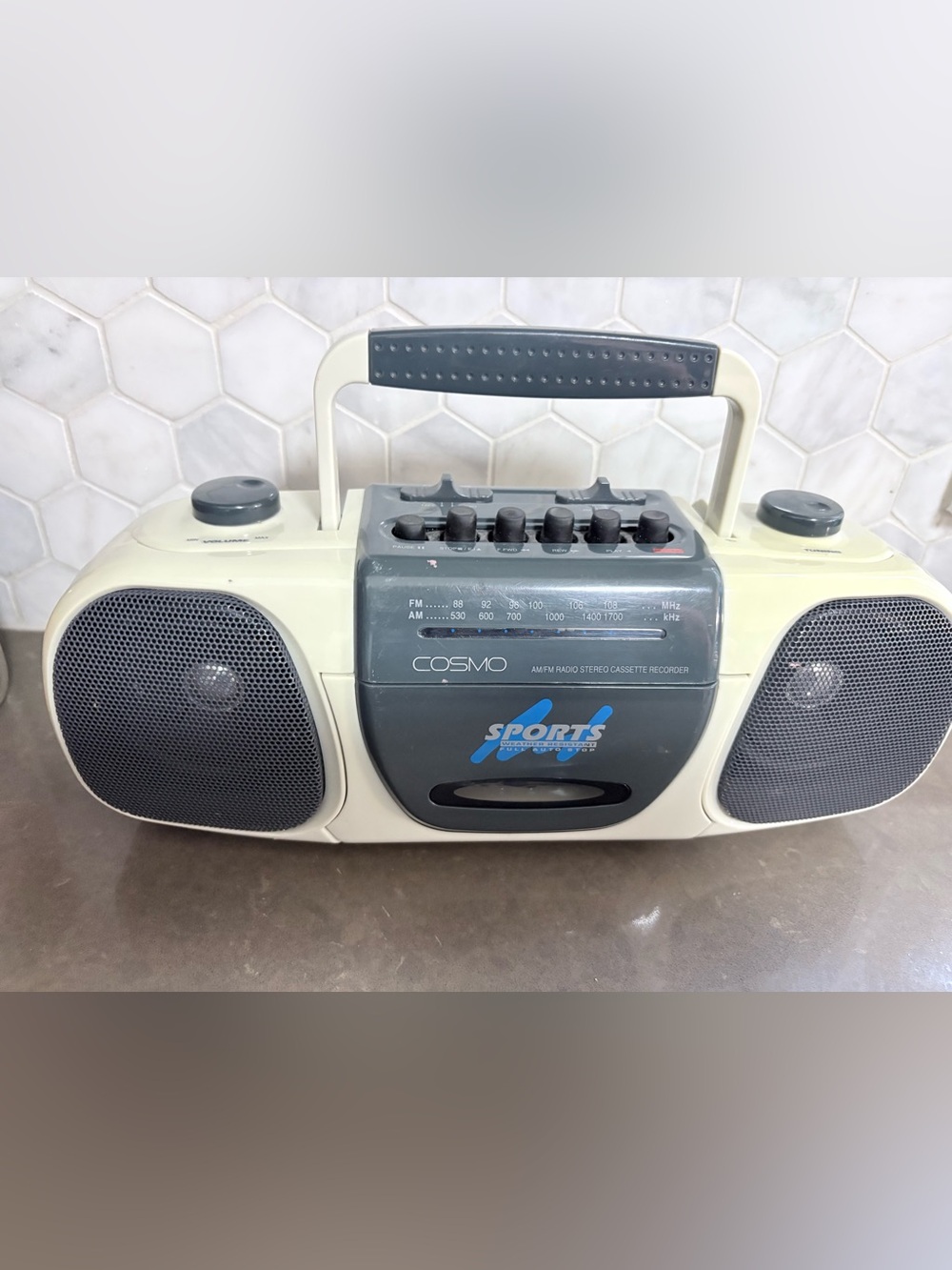 COSMO all weather vintage AM/FM Radio Stereo Cassette Recorder - A2715